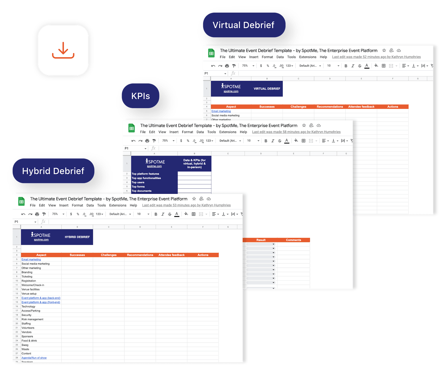 event debrief template section 2 visual