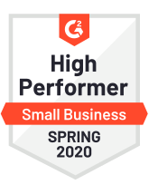 G2 high performer for small business Spring 2020