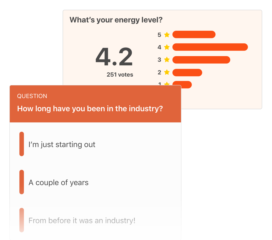 Polls, Q&A and surveys