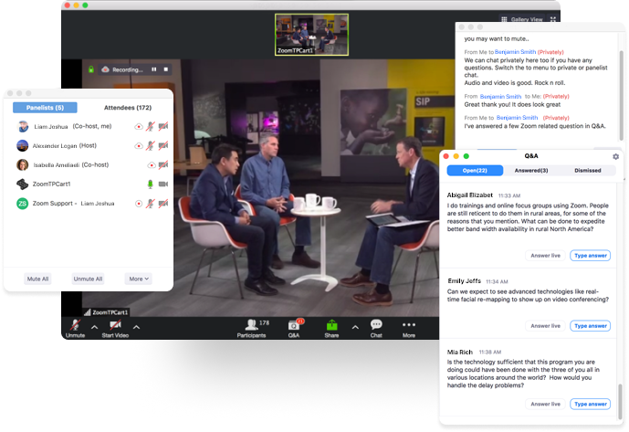 Screenshot of Zoom Video Webinar