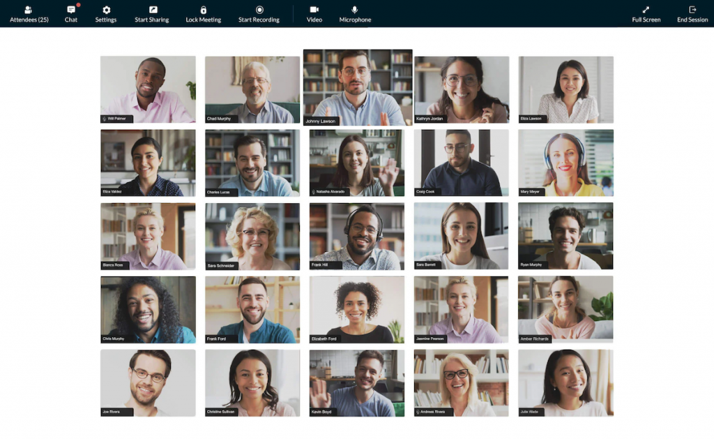 Zoho Meeting can be used for virtual events.