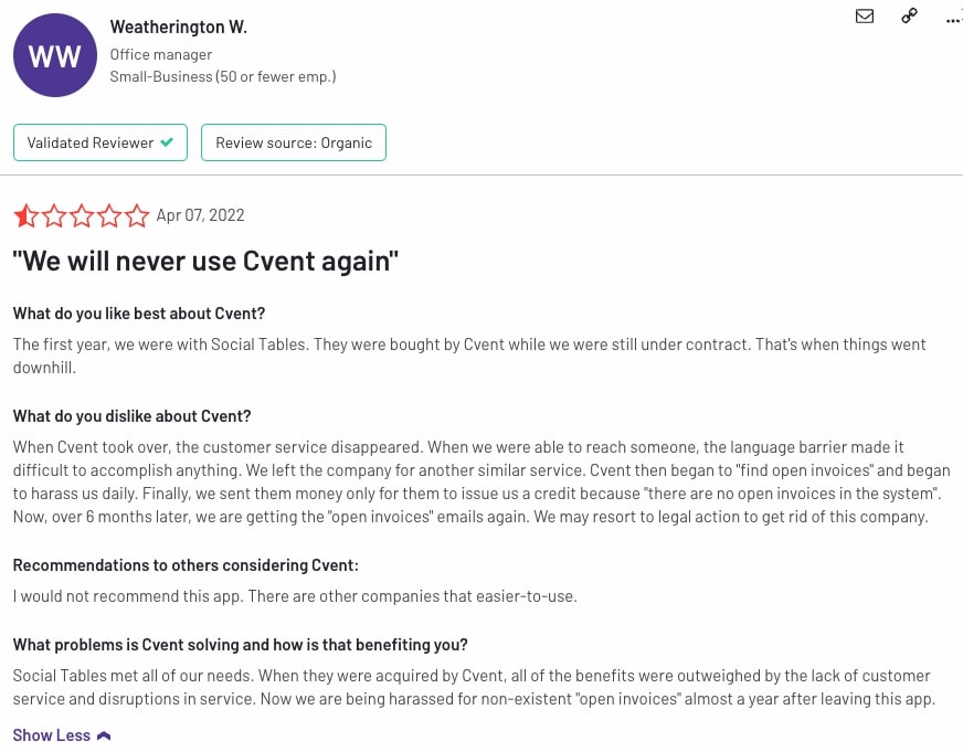Cvent Review 2