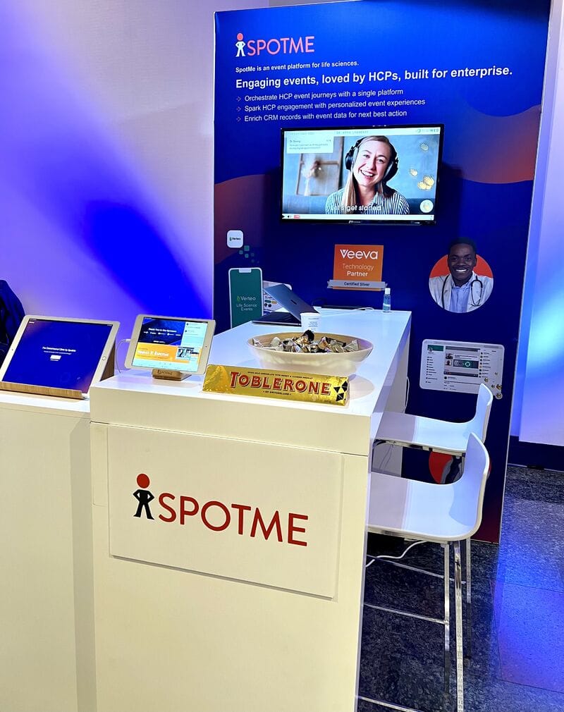 SpotMe booth at Veeva Commercial Summit